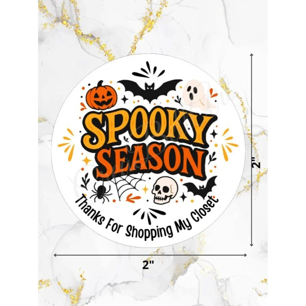 60  Spooky Season Stickers 2 inch – Halloween Packaging Labels